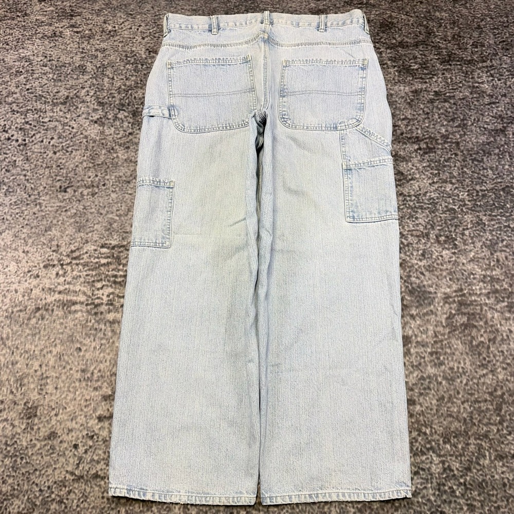 Route 66 Carpenter Jeans Mens 36x28 Light Blue Baggy Wide Leg Utility Skater Y2K